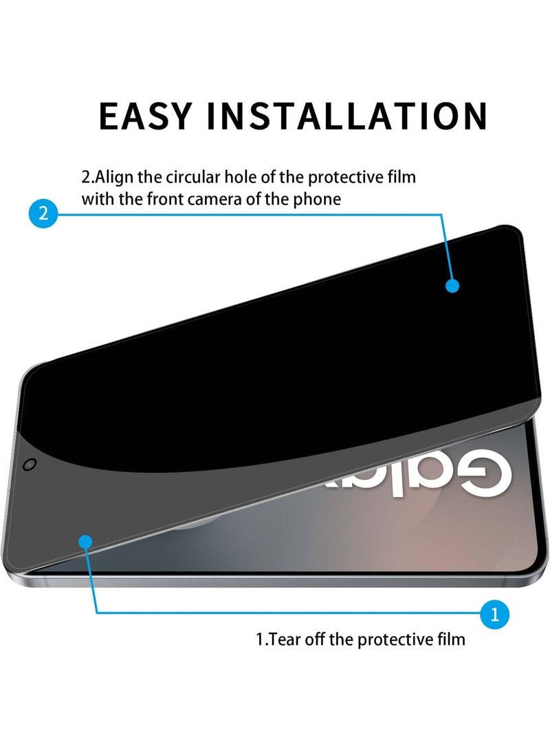 2 Pack Privacy Screen Protector for Samsung Galaxy S25 FE, Shatterproof & Anti-Spy Tempered Glass Film for Galaxy S25 FE - Image 4